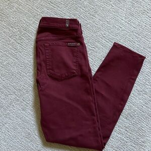 7 for All Mankind Burgundy Jeans